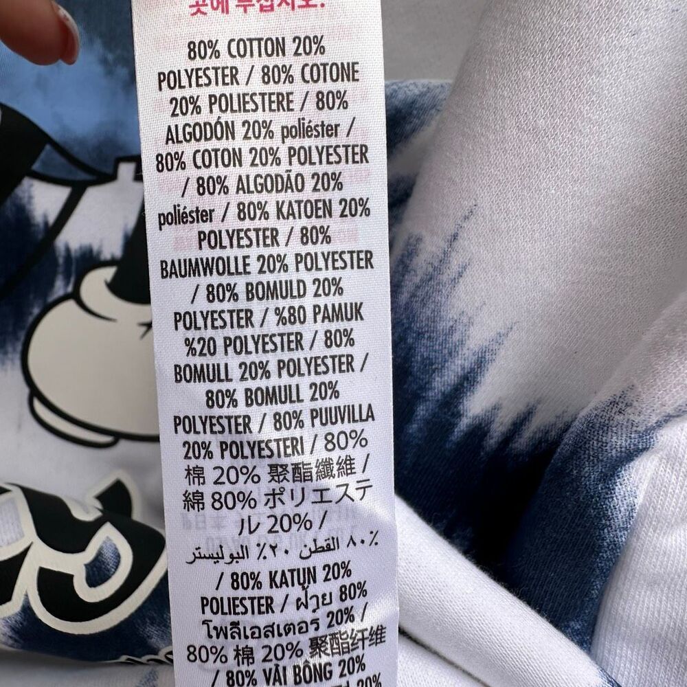 Disney parks Disneyland resort blue white tie-dye Mickey Mouse sweatshirt small - Picture 7 of 8